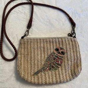 Sakroots woven Owl crossbody bag purse
